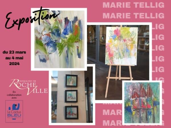 Abstract art paintings exhibition by Marie Tellig